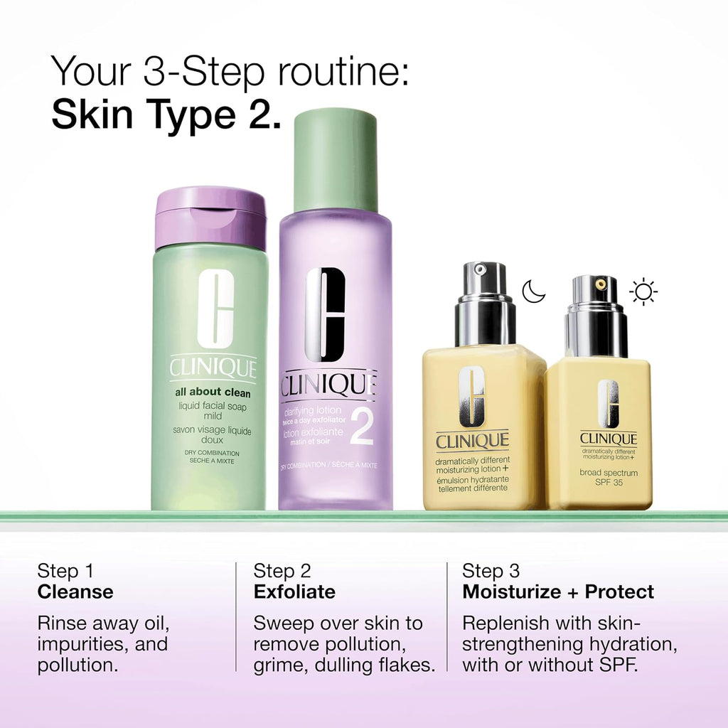 Clinique All about Clean Liquid Facial Soap Mild | Gentle Face Cleanser for Dry Combination Skin | Type 2 Face Wash | Step 1 in 3-Step Skin Care Routine