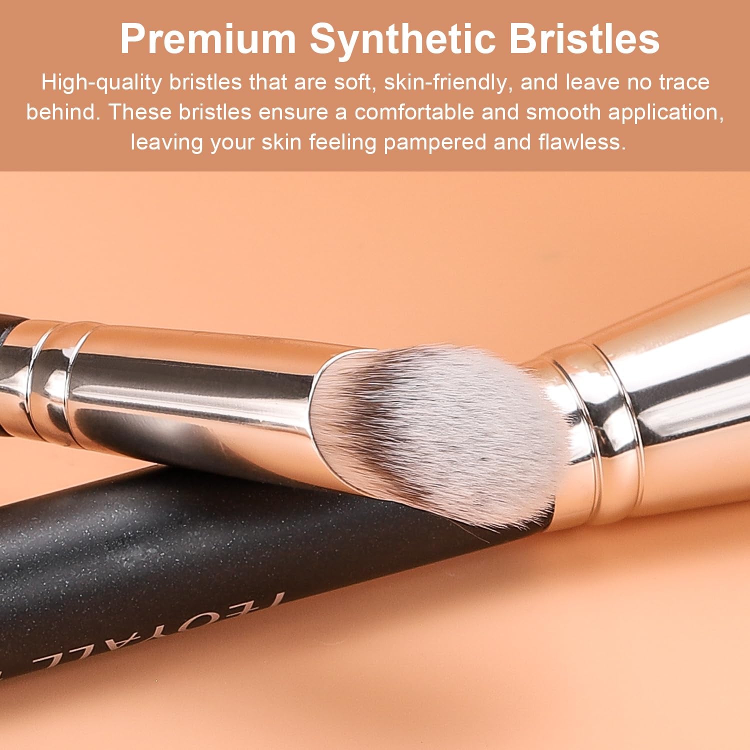 270S under Eye Concealer Brush, Mid-Size Angled Blending Brush | Dark Circle Coverage, Spot Correcting, Nose and Brow Bone Contour, Liquid Cream Powder. Soft Synthetic, No Shedding