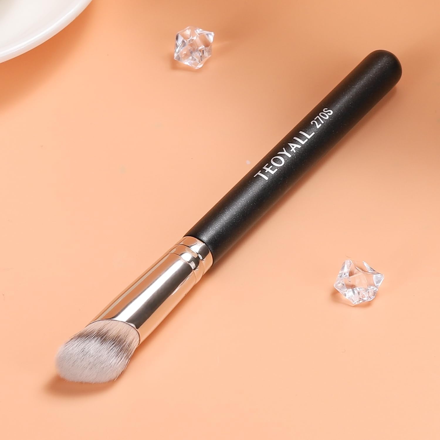 270S under Eye Concealer Brush, Mid-Size Angled Blending Brush | Dark Circle Coverage, Spot Correcting, Nose and Brow Bone Contour, Liquid Cream Powder. Soft Synthetic, No Shedding