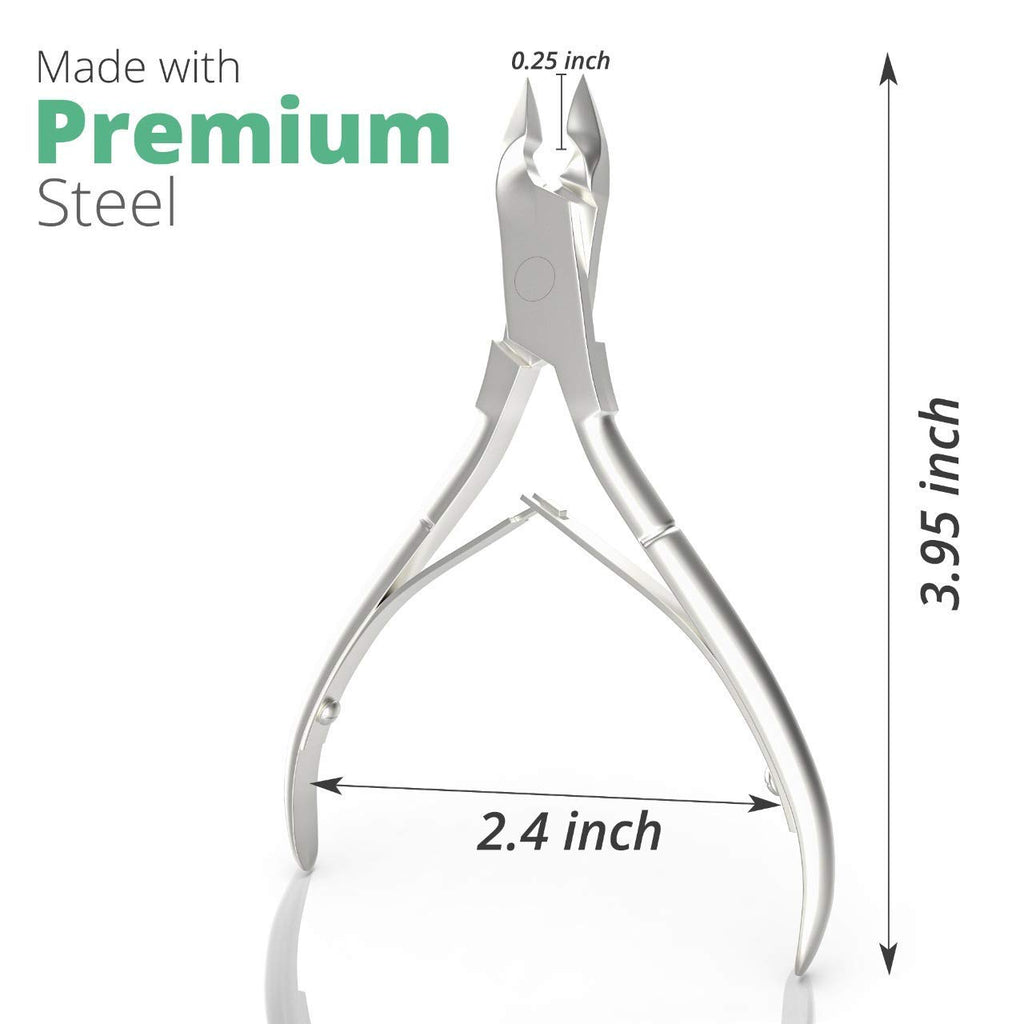 Professional Cuticle Trimmer & Nippers, Stainless Steel Nail Care Tool | Sharp Blades, Cuticle Pusher, Double Spring, Cuticle Nippers, Nail Care Tool
